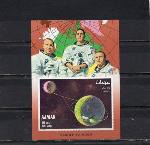 AJMAN 1968 SPACE RESEARCH/APOLLO VIII S/S IMPERF. MNH
