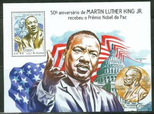 GUINEA BISSAU  2014 50th  ANNIVERSARY OF MARTIN LUTHER KING JR'S NOBEL PRIZE S/S