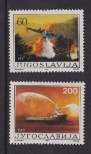 Yugoslavia   #1857-1858   MNH  1987  firefighting . complete set