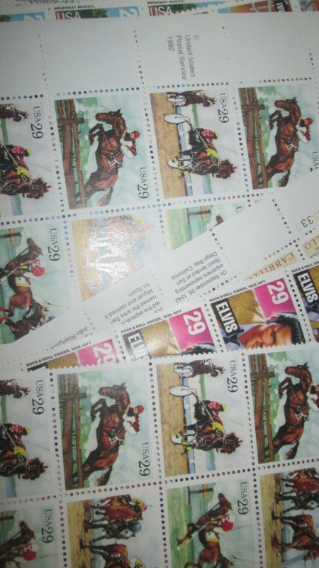 US Discount Postage 285x 29c Stamps, MNH, lots of Plate Strips Face $82.65