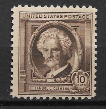 1940 Sc863 10¢ Samuel Clements MNH