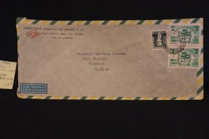 Brazil 790 & 821 (pr) on cover Rio de Janiero to W. Norfolk VA (#1237)