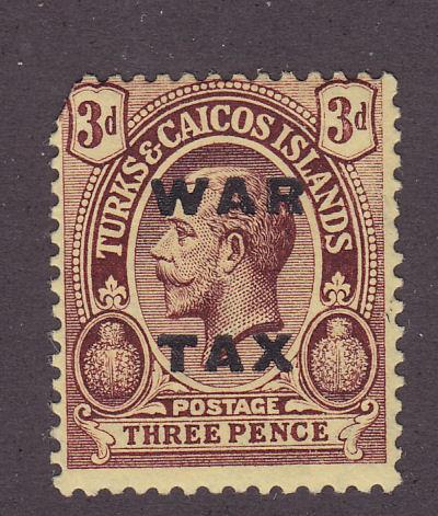Turks and Caicos MR8 George V 1918