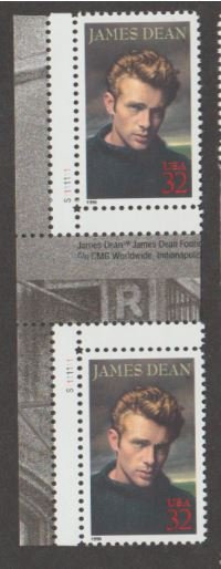 U.S. Scott #3082 James Dean Stamps - Mint NH Horizontal Gutter Pair