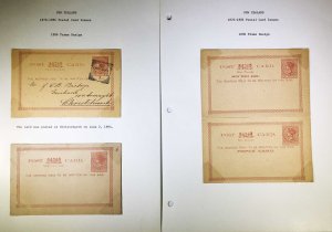 New Zealand Postal Card Collection. Exhibit Style pages 1879-1935 (14268) 