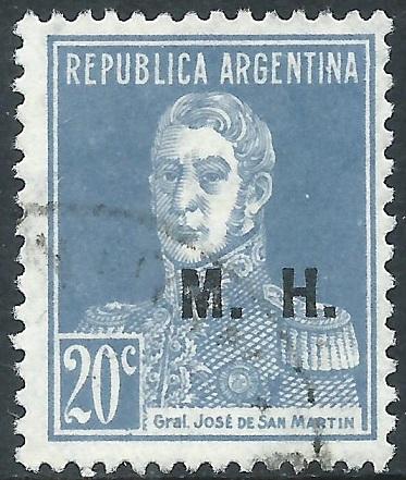 Argentina, Sc #OD131, 20c MH