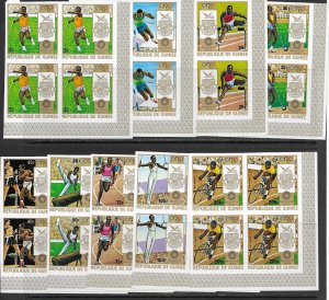 Guinea 618-24, C124-5 MNH Olympics imperf. set cpl. X 4 vf.  2022 CV $ 36.00+