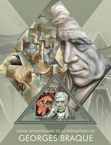 Togo - 2013 Georges Braque French Artist  Souvenir Stamp 20H-722