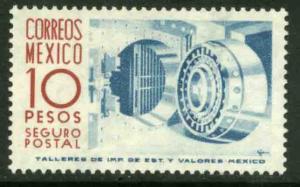 MEXICO G19 $10Pesos 1950 Definitive 2nd Printing wmk 300 MNH