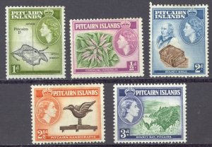 Pitcairn Islands Sc# 20-24 SG# 18/22 MH 1957 Definitives