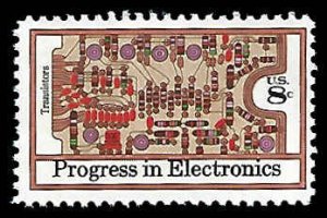 PCBstamps   US #1501 8c Electronics - Transistors, MNH, (14)