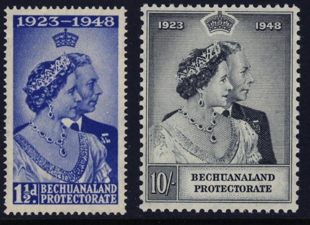 Bechuanaland Protectorate 147 & 148 mnh George VI Silver Wedding Anniversary set