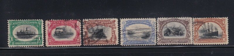 294 - 299 Set F-VF+ used neat light cancels with nice color cv $ 120 ! see pic !