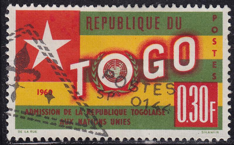 Togo 386 USED 1961 Togo's Admition to the UN .30 Fr