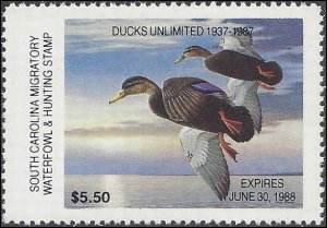 SC7 Mint,OG,NH... State Duck Stamp.. SCV $20.00