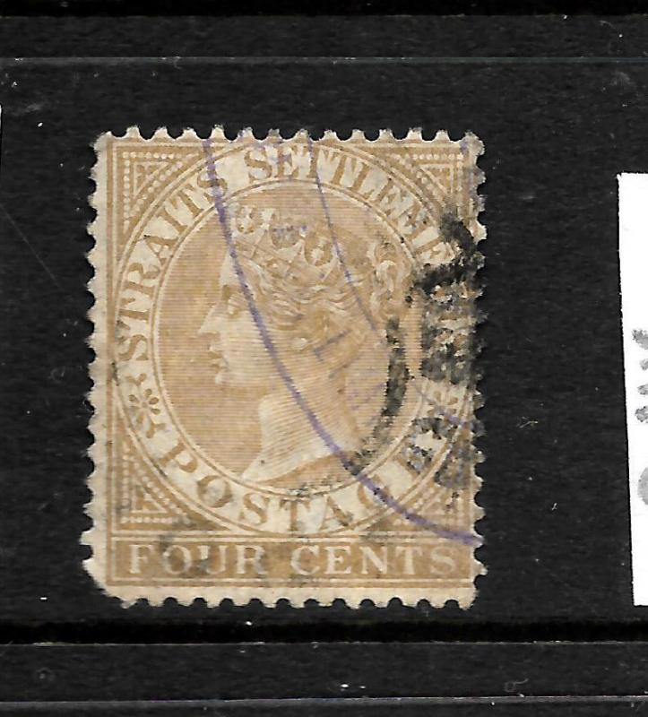 STRAITS SETTLEMENTS 1883-91   4c   QV   FU  WMK INV  SG 64w