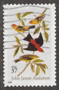 USA, stamp,  Scott#3650, used, hinged, Audubon, birds