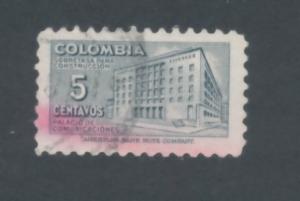 Colombia 1948 Scott RA44 used - 5c, Ministry of Posts & telegraphs building