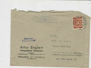 germany 1940s allied occupation stamps cover ref 18678