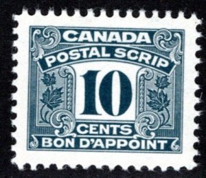van Dam FPS50, MNH, 10c slate green, VF/XF, Canada Postal Scrip Third Issue