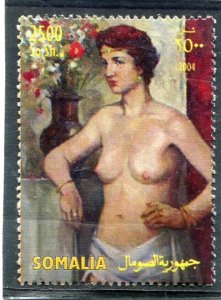 Somalia 2004 ARKADI RUSIN Nude Painting 1 value Perforated Mint (NH)