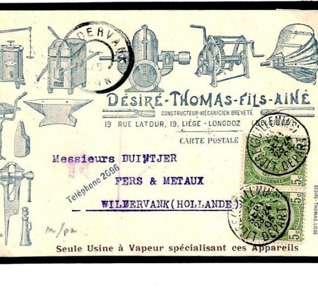 F263 Belgium Illustrated Advert Card1905 {samwells}