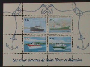 ​ST.PIERRE & MIQUELON- SC# 604 FAMOUS SHIPS-MNH S/S VF WE SHIP TO WORLD WIDE