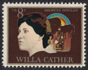 Scott 1487- Willa Cather, American Novelist- MNH 8c 1973- unused mint stamp