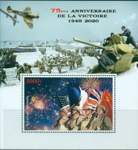 75th ANNIVERSARY WORLD WAR II CHURCHILL STALIN DE GAULLE ROOSEVELT MNH STAMP SET