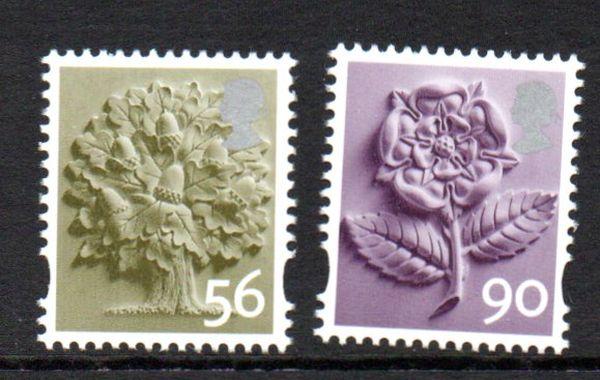 Great Britain England Sc 19-20 2009 56p tree & 90p rose stamp set mint NH
