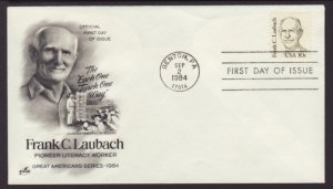 US 1864 Frank Laubach 1984 Artcraft U/A FDC