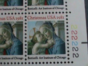 ​UNITED STATES-1981-SC#1939 CHRISTMAS BLOCK OF 4 STAMPS-MNH -VERY FINE