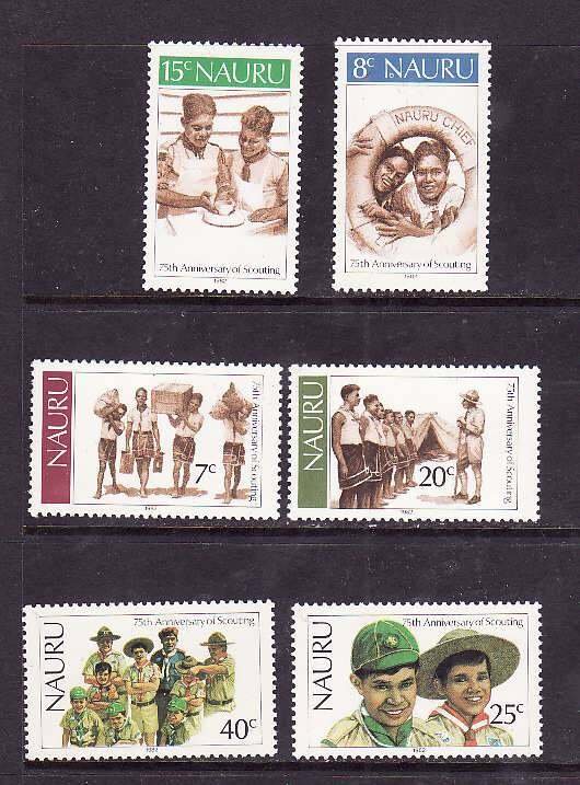 Nauru-Sc#244-9- id9- unused NH set-Scouting Year-1982-