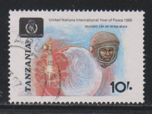 Tanzania, 10sh Peaceful use of outer space (SC# 353) Used