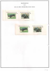 SCOTLAND - BERNERA - 1981 - Vintage Cars - 2v Perf & Imperf Sheets - MLH
