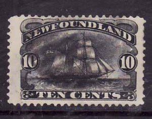 Newfoundland-Sc#59- id9-used 10c Schooner-1894 -