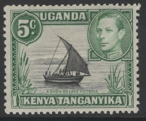 KENYA, UGANDA & TANGANYIKA SG132 1938 5c BLACK & GREEN MTD MINT