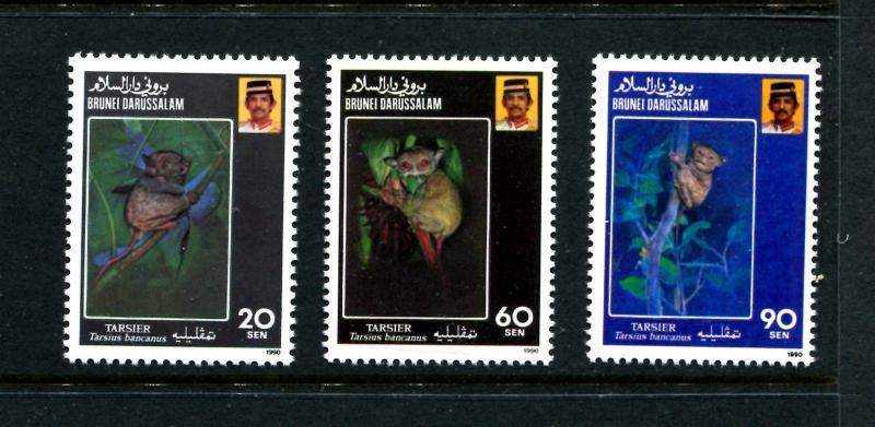 Brunei 417-419, MNH, Animals 1990. x22756