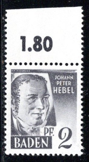 Germany - French occ. Scott # 5N1, mint nh, var. paper/color, Mi # 1yvII