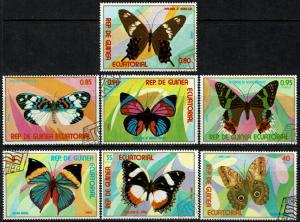 Equatorial Guinea Scott 7701-7707 (SW 1293-1299) Used/CTO (1976) Butterflies