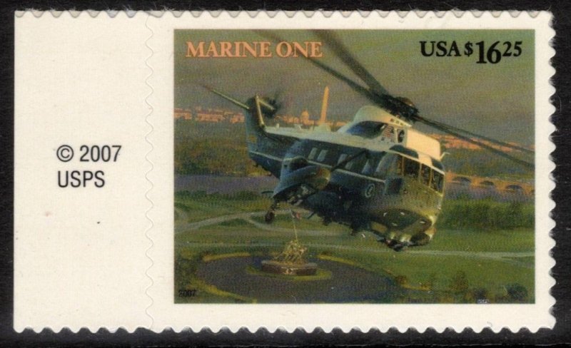 US 2007 $16.25 Marine One Helicopter; Scott 4145; MNH