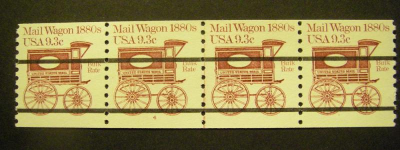 Scott 1903a, 9.3 cent Mail Wagon, PNC4 #4, No Gap, MNH