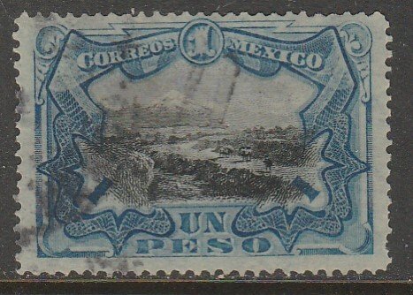 MEXICO 302, $1P VIEW OF POPOCATEPETL VOLCANO. USED. F-VF. (902)