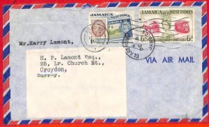 aa2344 - JAMAICA - POSTAL HISTORY - Airmail COVER from CLAREMONT  to GB  1960