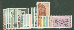 Cyprus #244-261 Unused Single (Complete Set)