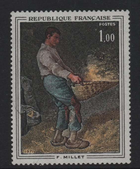 France   #1296  MNH  1971  Art  sculpture  1fr  winnower