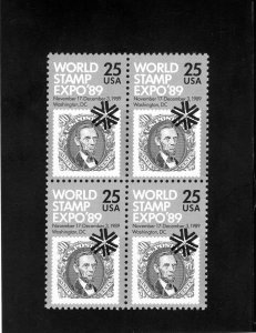 2410 World Stamp EXPO '89, MNH blk/4