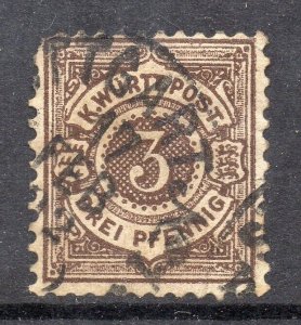 Wurttemberg 1890-94 Early Issue Fine Used 3pf. NW-10234