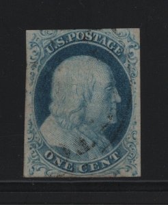 9 VF+ used light face free cancel with nice color cv $ 100 ! see pic !