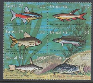 Brazil 1460-5 Fish mnh